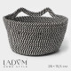 Корзина для хранения LaDо́m «Кэтс», плетёная, ручной работы, с ручками, хлопок, 26×26×15.5 см, чёрная