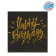Салфетки бумажные Happy birthday, 25×25 см, 20 шт., золотое тиснение