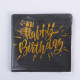 Салфетки бумажные Happy birthday, 25×25 см, 20 шт., золотое тиснение
