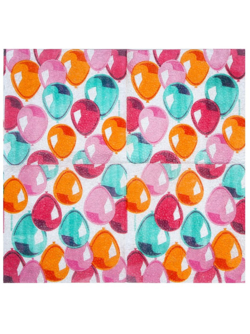 Салфетки бумажные «Воздушные шары», 24×24 см, 20 шт.
