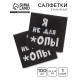 Салфетки бумажные однослойные «Я не для *опы», 24×24, 100 шт.
