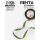 Лента атласная, 12 мм × 23±1 м, насыщенно-зелёный №113