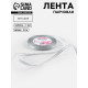 Лента парчовая, 6 мм, 23±1 м, цвет серебряный