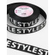 Лента репсовая «Style», 25 мм, 23±1 м, белая, чёрная