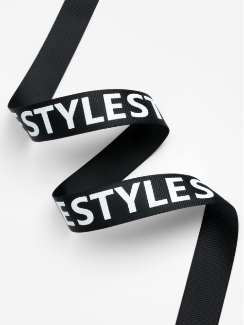 Лента репсовая «Style», 25 мм, 23±1 м, белая, чёрная