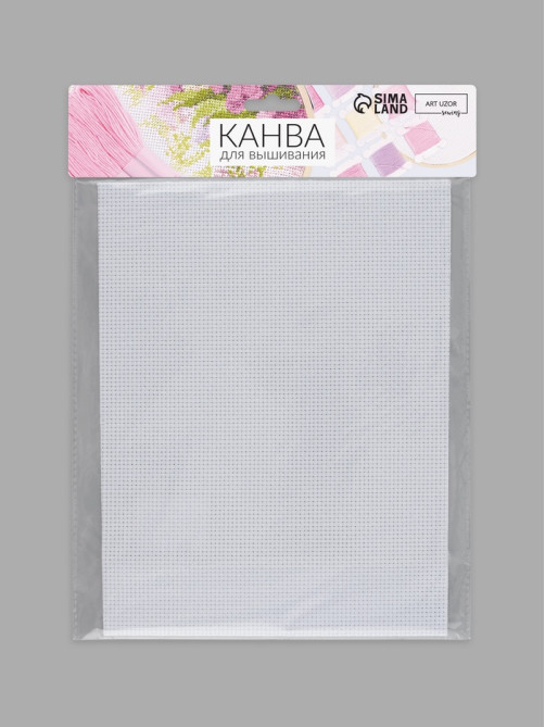 Канва для вышивания №16, 30×20 см, цвет белый