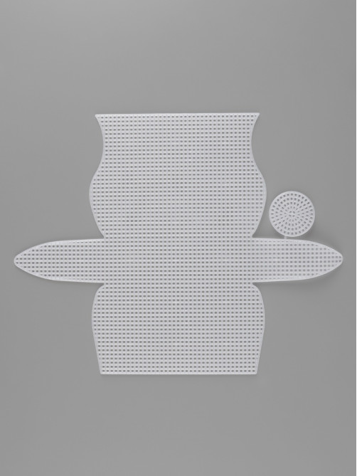 Канва-основа для вышивания сумки, пластиковая, 23×29 см, 1.5×1.5 мм, белая
