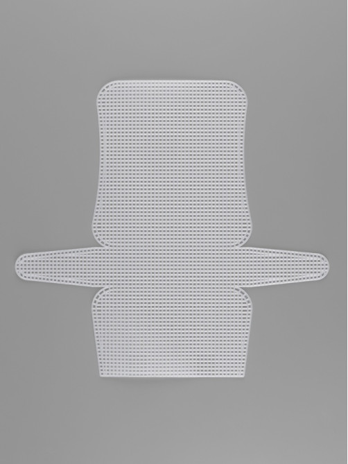 Канва-основа для вышивания сумки, пластиковая, 33.5×35.5 см, 2×2 мм, цвет белый