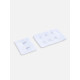 Застёжка для бюстгальтера, 3 ряда 2 крючка, 4.7×3.2 см, 2.7×3.2 см, 10 шт., белая