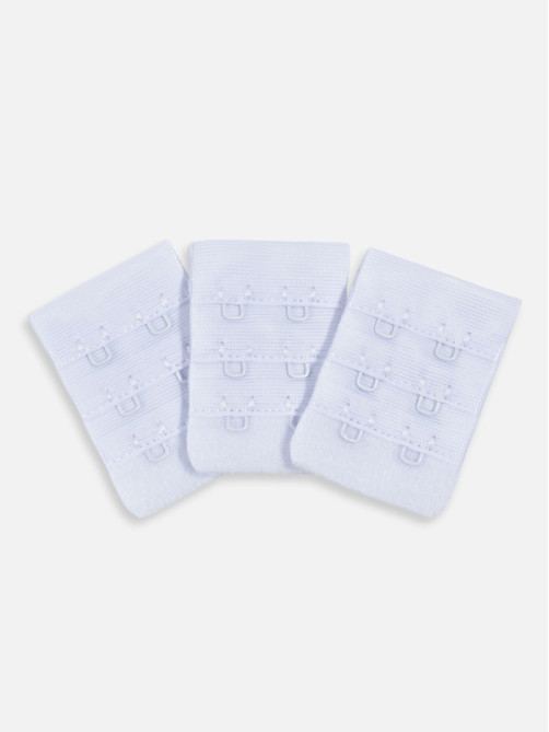 Застёжка для бюстгальтера, 3 ряда 2 крючка, 4.7×3.2 см, 2.7×3.2 см, 10 шт., белая
