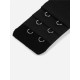 Застёжка для бюстгальтера, удлинитель, 3 ряда 2 крючка, 3.2×10.5 см, 5 шт., чёрная