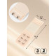Застёжка для бюстгальтера, удлинитель, 3 ряда 2 крючка, 3.2×10.5 см, 5 шт., бежевая