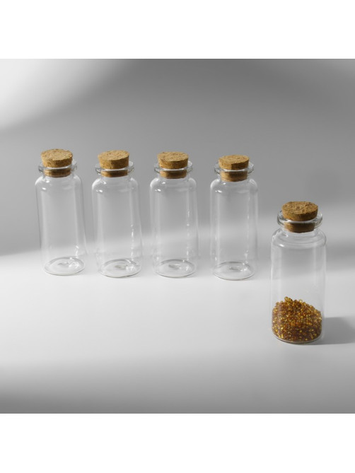 Баночки для хранения бисера d=3×7.3 см, 5 шт.