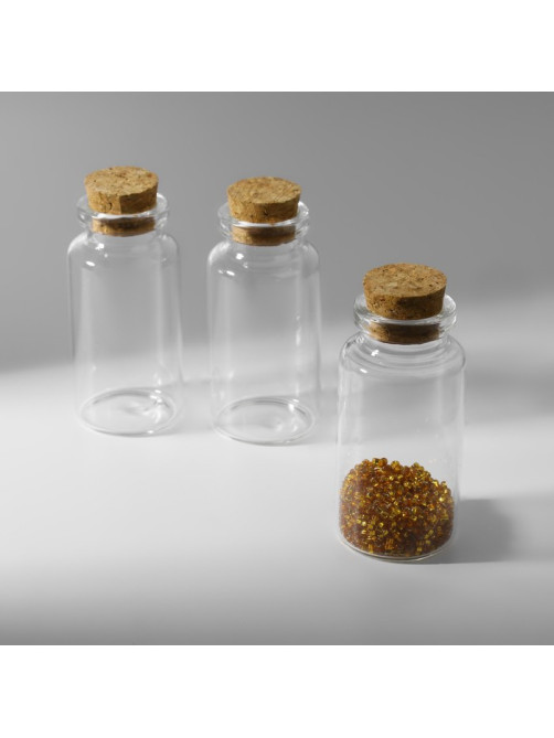 Баночки для хранения бисера, 33 мл, d=3×6 см, 3 шт.