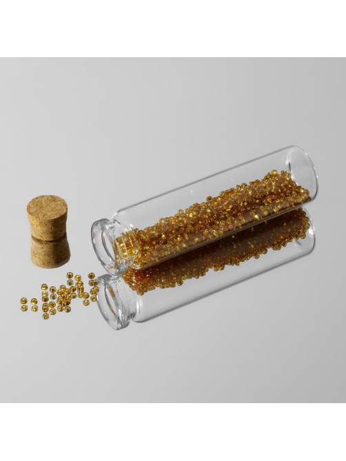 Набор баночек для хранения бисера, d=2.2×8 см, 15 шт., в контейнере, 11.8×7.8×8.6 см