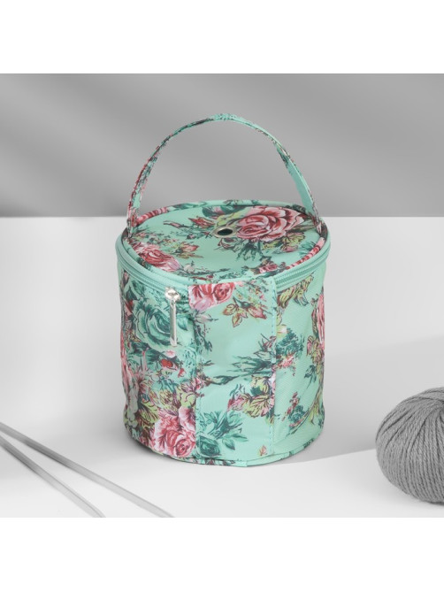 Сумка-футляр «Розы», 1 люверс, d=14×14.5 см, разноцветная