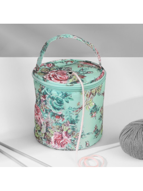 Сумка-футляр «Розы», 1 люверс, d=14×14.5 см, разноцветная