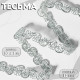 Тесьма декоративная, 12 мм, 10±1 м, цвет серебряный