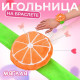 Игольница на браслете «Апельсин», 23×7 см, зелёная