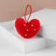 Игольница с петлёй «Сердце», 8.5×6.5×3.5 см, красная