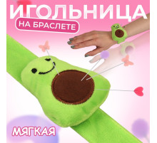 Игольница на браслете «Авокадо», 23×5.5 см, зелёная