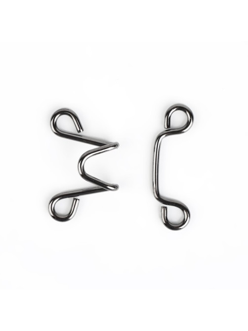 Крючок для сужения пояса, 1 шт. = 10 частей, 5×5 см, цвет чёрный