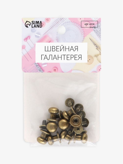 Кобурный винт d=7.9/8.5×8.5 мм, 10 шт., цвет бронзовый