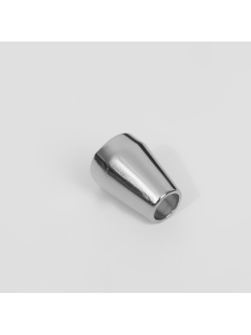 Наконечник для шнура, d=5 мм, 14×9 мм, 4 шт., цвет серебряный