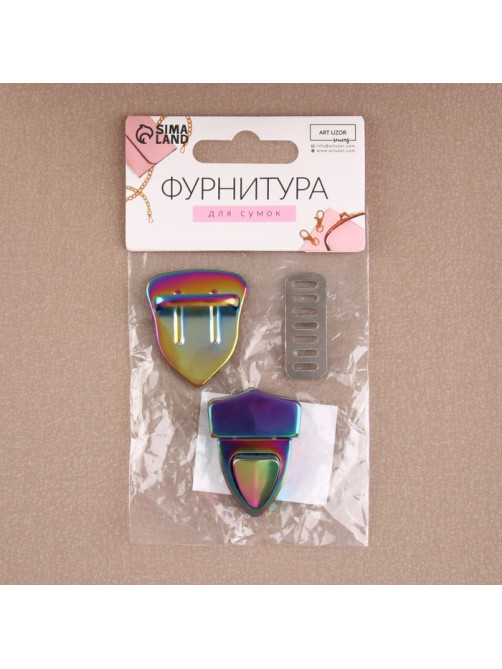 Застёжка для сумки, 3×4.2 см, разноцветная