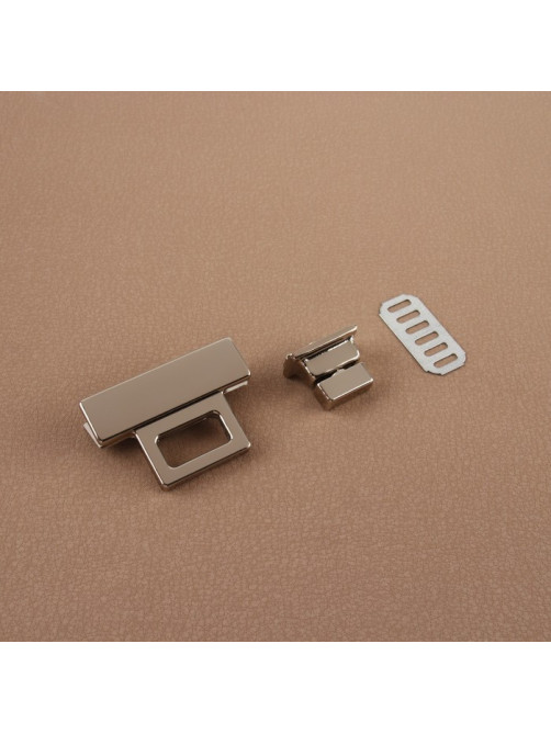 Застёжка для сумки, 3.9×2.6 см, цвет серебряный