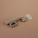 Застёжка для сумки, 3.9×2.6 см, цвет серебряный