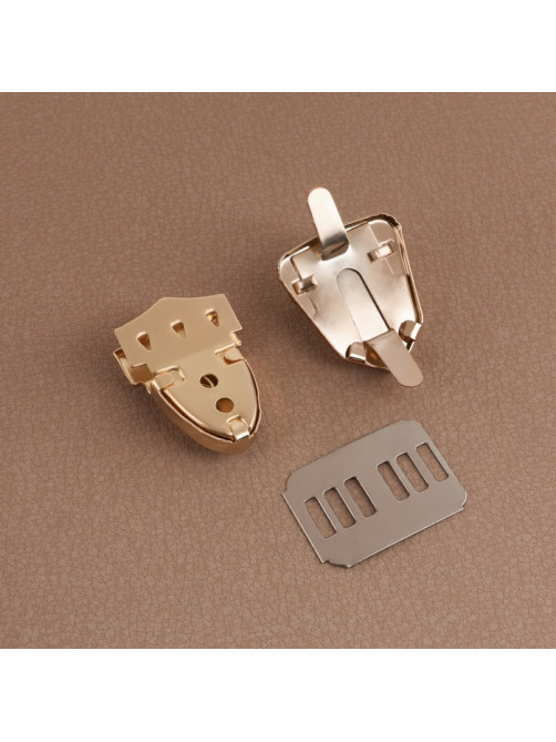 Застёжка для сумки, 3×2.5 см, цвет золотой