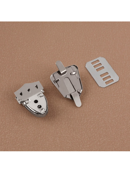 Застёжка для сумки, 3×2.5 см, цвет серебряный