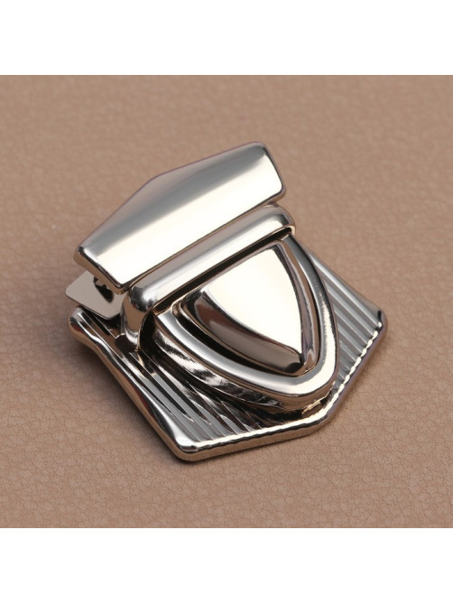 Застёжка для сумки, 3.3×3.5 см, цвет серебряный