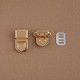 Застёжка для сумки, 2.5×3.1 см, цвет золотой