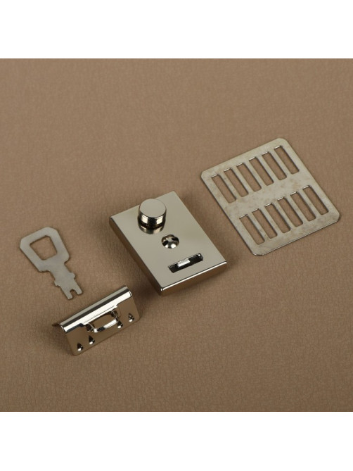 Застёжка для сумки, 3.5×2.6 см, цвет серебряный