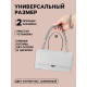 Ручка для сумки, шнур из бусин, 28 см, цвет серебряный