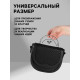 Ручка для сумки, металлическая, с винтами для крепления, 12.8×6.5 см, цвет серебряный, чёрный