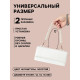 Ручка для сумки, жемчужные бусы, d=12, 14, 16 мм, 39 см, цвет белый, золотой