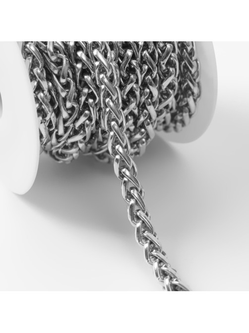 Цепочка для сумки, железная, 8.5×6.2 мм, 3 ± 0,1, м цвет серебряный