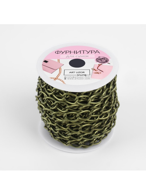Цепочка для сумки, 11×16 мм, 10±0.5 м, цвет бронзовый