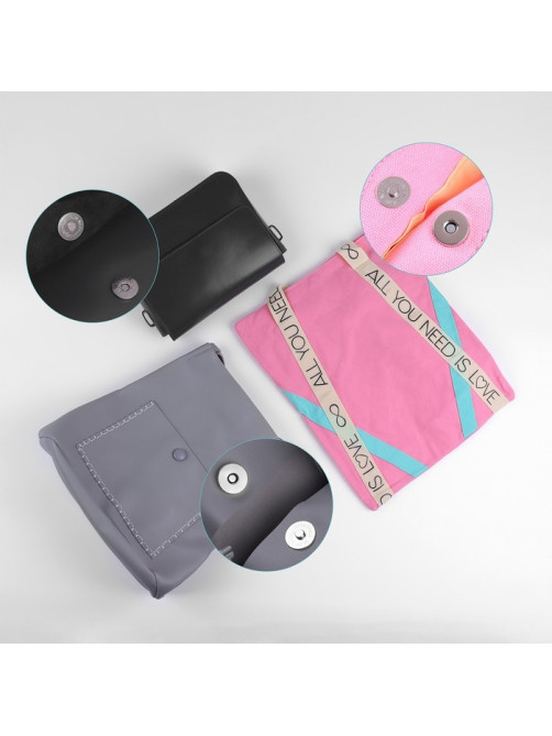 Кнопки магнитные, d=14 мм, 10 шт., цвет чёрный