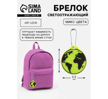 Светоотражающий элемент «Земля», двусторонний, 6×5.5 см, цвет МИКС