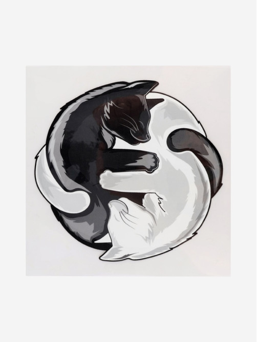 Термонаклейка «Коты Инь-Ян», 18.6×18 см