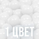 Шарики для сухого бассейна с рисунком, диаметр шара 7.5 см, набор 150 штук, цвет белый