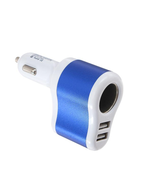 Разветвитель прикуривателя TORSO, USB 1 А / 2.1 А, 60 Вт, 12/24 В, микс