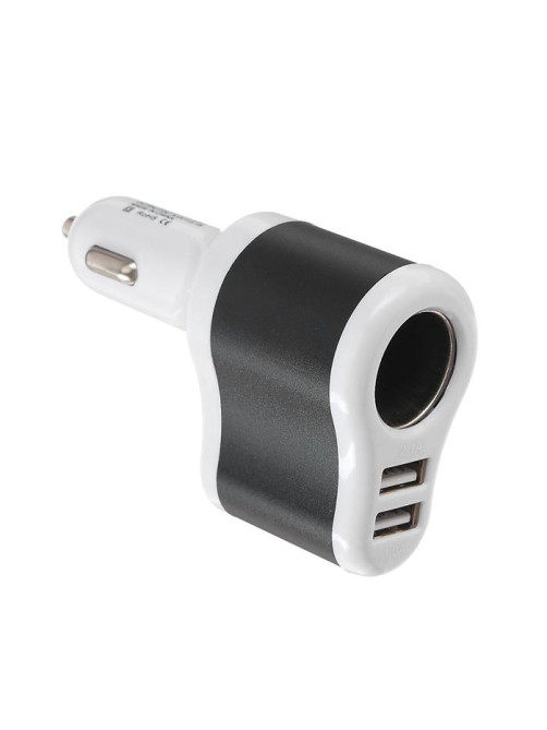 Разветвитель прикуривателя TORSO, USB 1 А / 2.1 А, 60 Вт, 12/24 В, микс