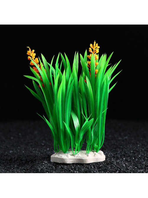 Островок с растениями искусственными для аквариума, 17×12×22 см