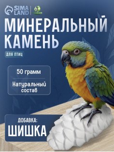 Минеральный камень «Пижон» для птиц, шишка, 50 г