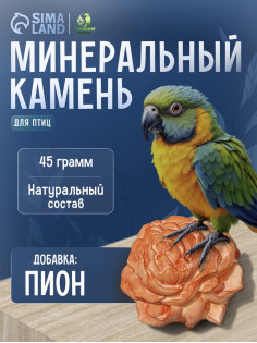 Минеральный камень «Пижон» для птиц, пион, 45 г
